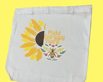 Inspirational Sunflower Tote Bag