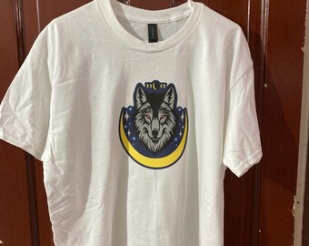 Mystic Wolf T-Shirt: Fantasy Art, Moon Phases