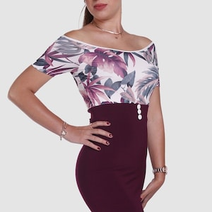 No.1 Amatist Palm Button Tango Dress | Pure Color Tight Fitting Dress | Tango Clothes | Leaves & Roses | Classic Dress | Hot Charming Dress