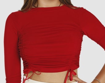 Adjusted Top / Long Sleeeve / RED