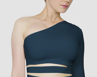 One Shoulder Top / Petrolium