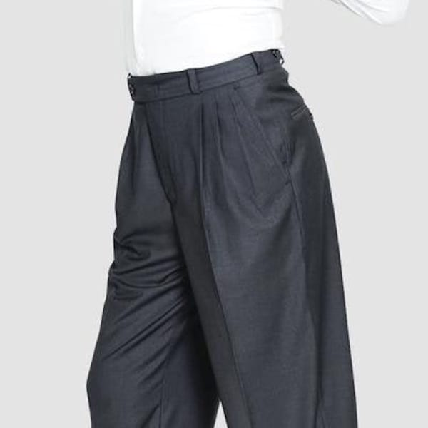 Klassische Tango Hose | Dunkelgraue Tango Hose | Tango Hose für Herren | Tango Hose für Party | Lässige Tango Pant | Tango Pant mit weitem Bein