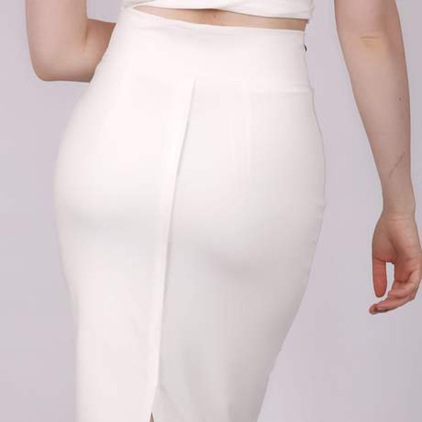 White Pencil Skirts | Classic Skirt | Cocktail Skirt | Hot Charming Women's Skirt | Tight Fitting Skirt | Ladies Skirt | White Party Skirt