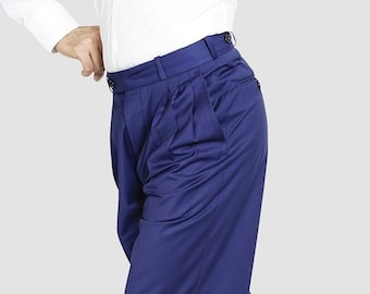 Pantalón de tango clásico / Pantalón de tango azul Parlamento / Pantalón de tango para hombre / Pantalón de tango para fiesta / Pantalón de tango informal / Pantalón de tango de pierna ancha