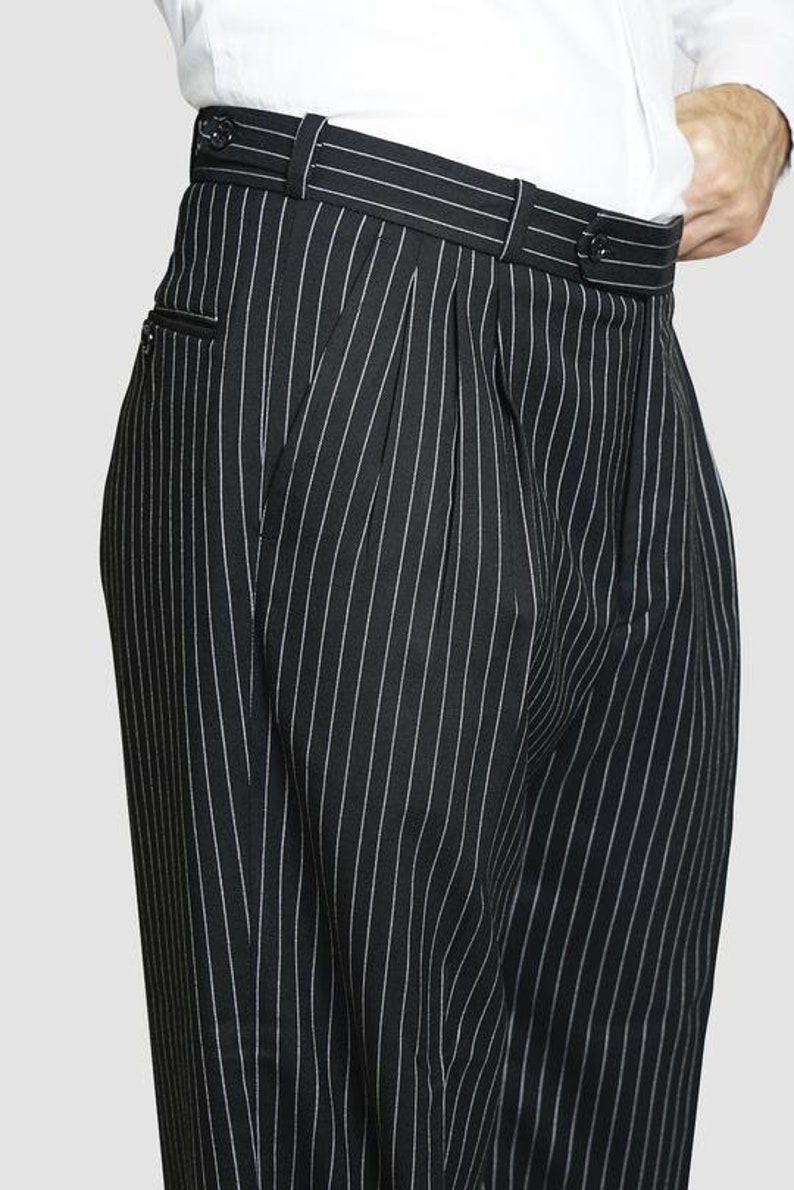 Classic Tango Pants Black White Stripes Tango Pant Tango Pant for Men Tango Pant for Party Casual Tango Pant Wide-Leg Tango Pant imagem 4