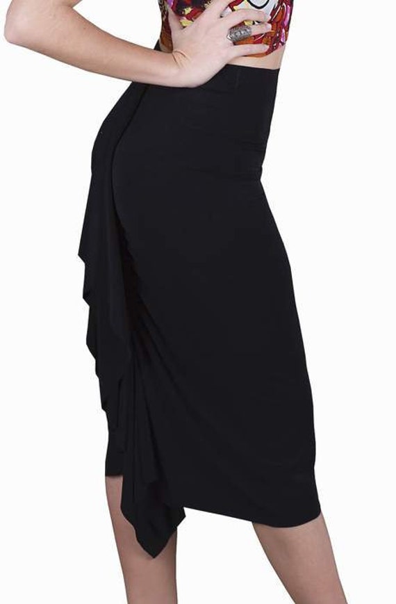 Pencil Tailed Skirt | Touchline Clothing | Black Pencil Tailed Skirt  | Women's Black Skirt | Hot Charming Women's Skirt | Party Skirt