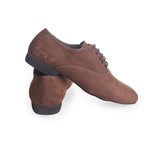 Touchline Tango Shoes for Men H1-1 - Brown Nubuck