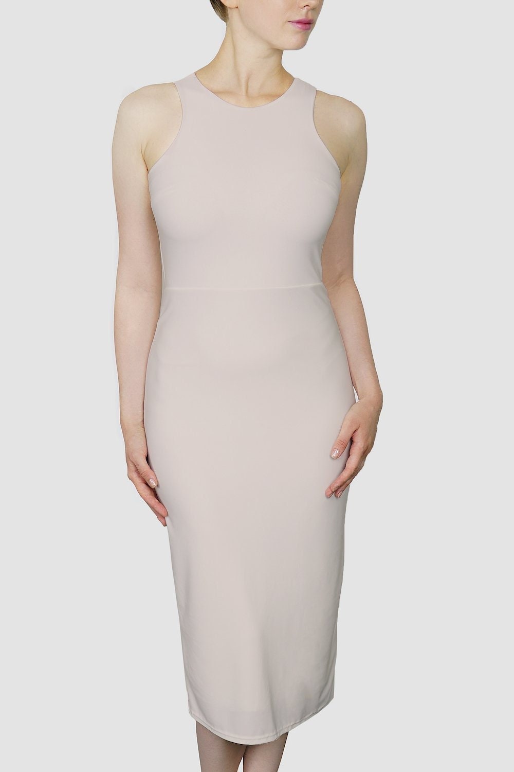 Halter Dress / Beige - Etsy
