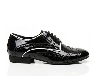 MASCULINE Tango Shoes I Androgen Black Patent