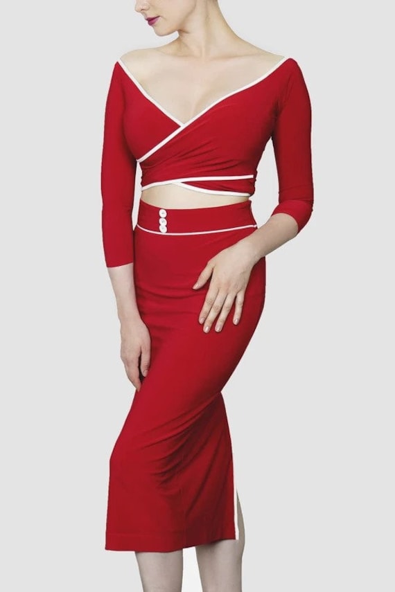 Octopus Top Set-Dress | Women's 5lined Dress | Ladies Red White Line Dress I Hot Charming Dress | Casual Full Sleeve Dress | Party Dress Octopus Top Set-Dress | Women's 5lined Dress | Ladies Red White Line Dress I Hot Charming Dress | Casual Full Sleeve Dress | Party Dress