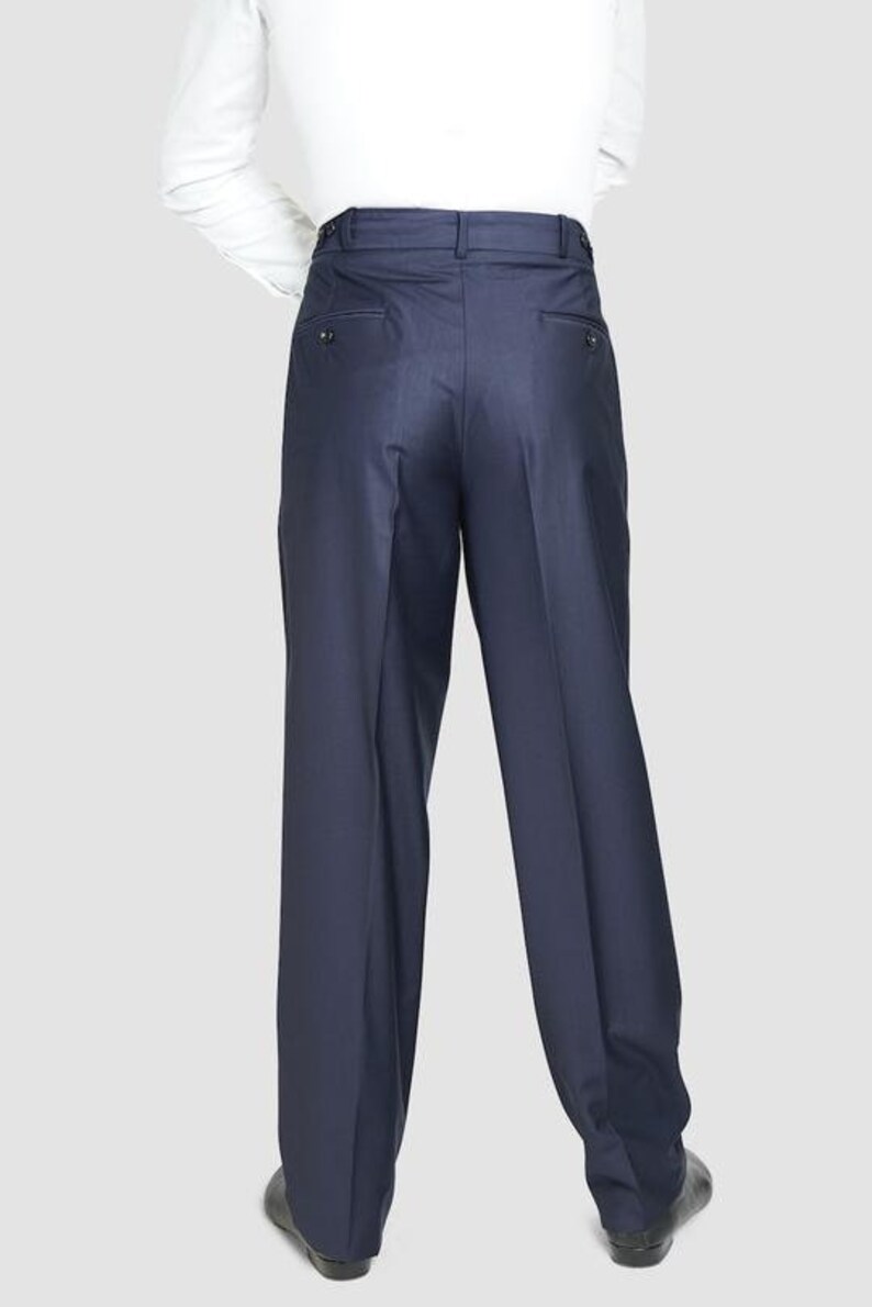 Classic Tango Pants Navy Blue Tango Pant Tango Pant for Men Tango Pant for Party Casual Tango Pant Wide-Leg Tango Pant image 7