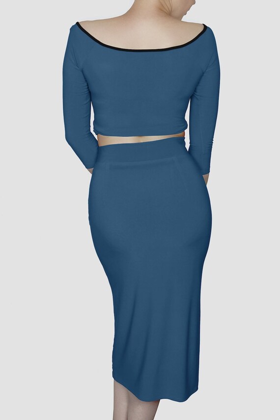black top blue bottom dress Checkmate Dress main image 1