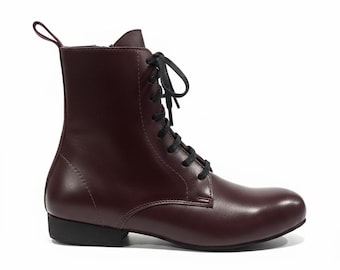 MASCULINE Tango Boots I Androgen Matte Burgundy