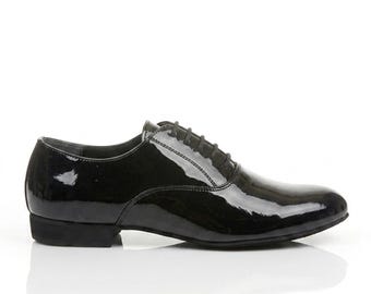 Touchline Tango Shoes I Masculine I H1-1 - Black Patent Leather