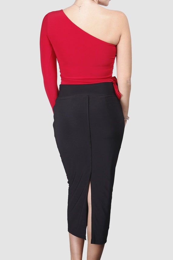 One Shoulder Top / RED - Etsy