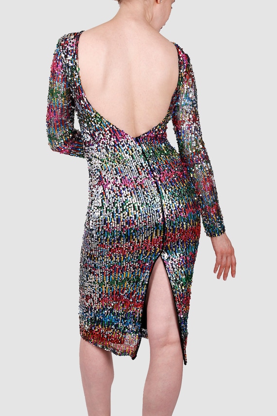 tight fitted sequin dress La Femme Short Sequin Homecoming Dress
