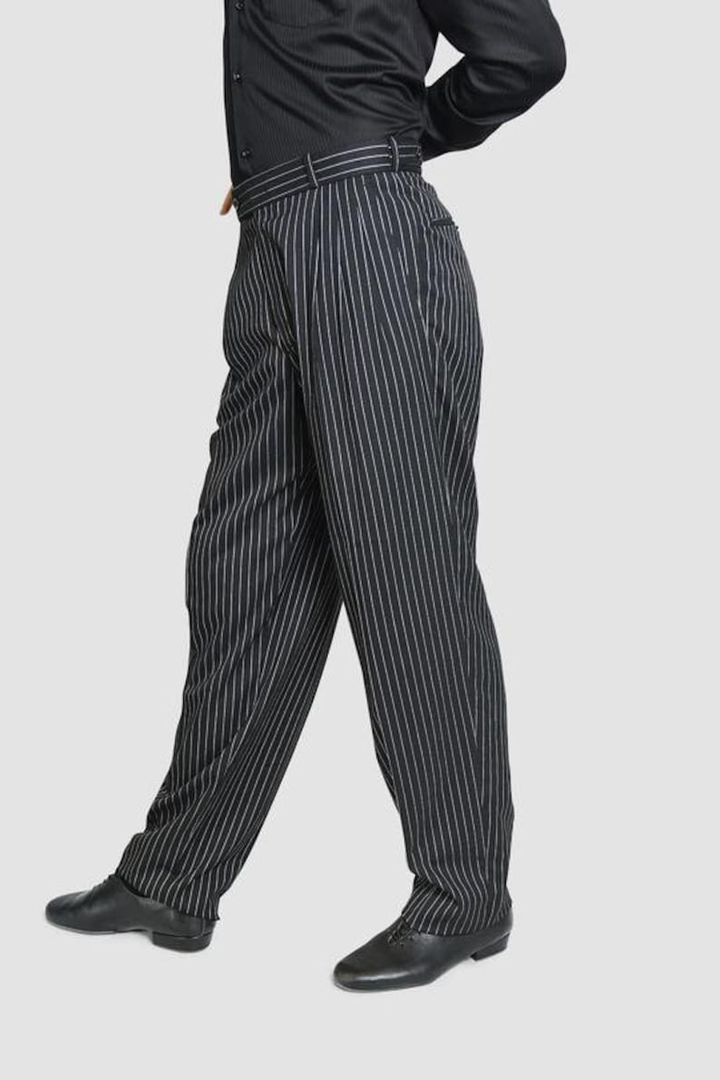 Classic Tango Pants Black White Stripes Tango Pant Tango Pant for Men Tango Pant for Party Casual Tango Pant Wide-Leg Tango Pant imagem 1