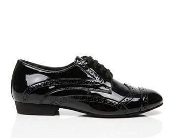MASCULINE Tango Shoes I Androgen Black Patent-2