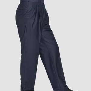 Classic Tango Pants Navy Blue Tango Pant Tango Pant for Men Tango Pant for Party Casual Tango Pant Wide-Leg Tango Pant image 5