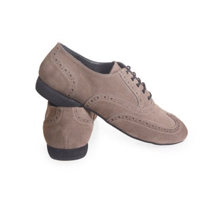Touchline Tango Shoes for Men H1-1 - Mink Nubuck