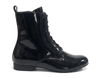 MASCULINE Tango Boots I Androgen Patent Black