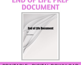 End of Life Document (Financial Prep)