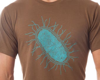 E. coli Bakterium Wissenschaft T-Shirt - Nerdy Tee - Herren & Damen