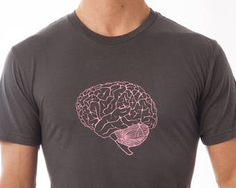 Cerveau humain Science sérigraphié Nerd T-Shirt pour hommes, femmes et enfants