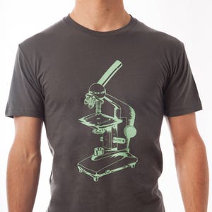 Microscope Screen-Printed Science Nerd T-Shirt Men's, Women's & Kids' image 1