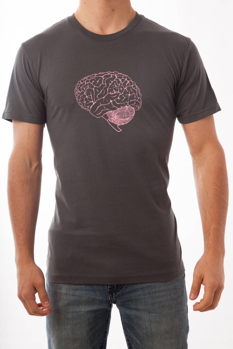 Human Brain Screen-Printed Science Nerd T-Shirt Men's, Women's & Kids' image 1