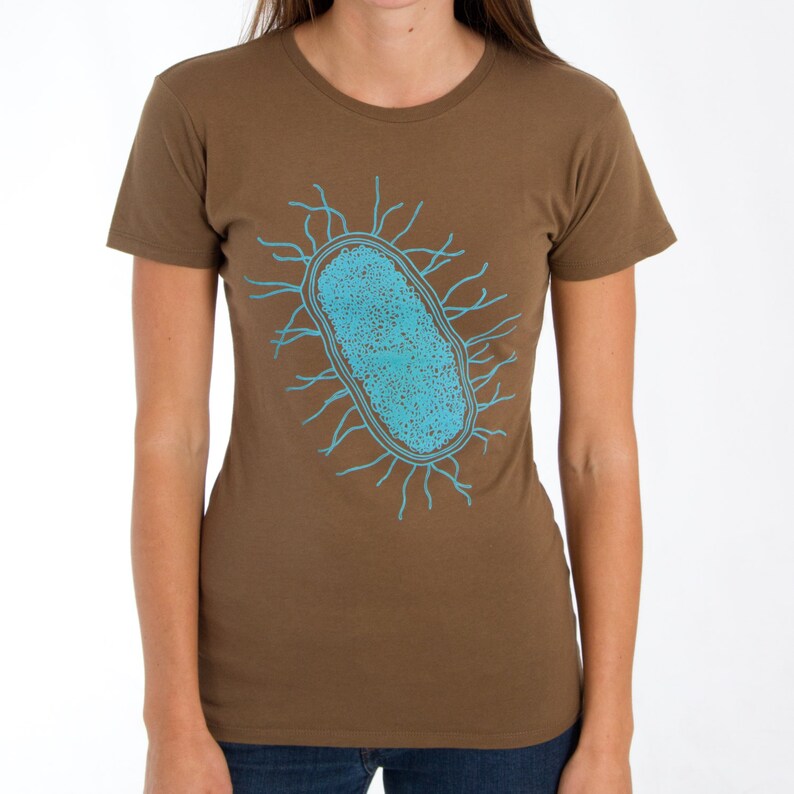E. coli Bacterium Science T-Shirt Nerdy Tee Men's & Women's image 2