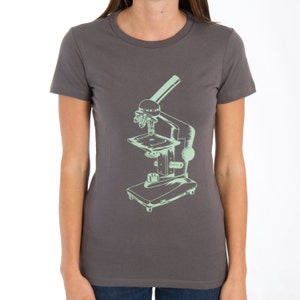 Microscope Screen-Printed Science Nerd T-Shirt Men's, Women's & Kids' image 2