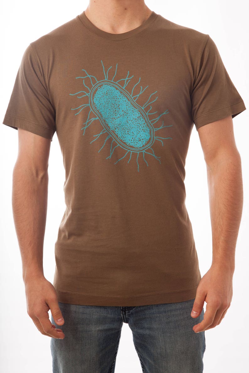 E. coli Bacterium Science T-Shirt Nerdy Tee Men's & Women's image 1