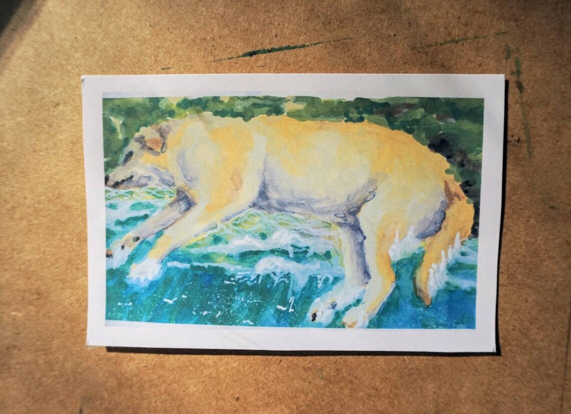 Dog Beach Art Print Etsy