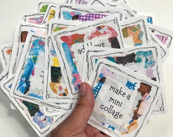 Printable 72 Prompt Cards: Dear Journal, Let's Play, Mixed Media Prompts, Art Journaling Cards, Junk Journal Ideas, Journal Inspiration Deck