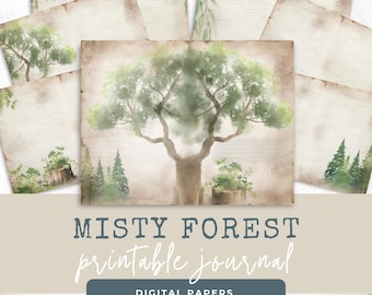 Afdrukbare pagina's met ongewenste tijdschriften in Misty Forest: kortstondige kunsttijdschriften (digitale download)