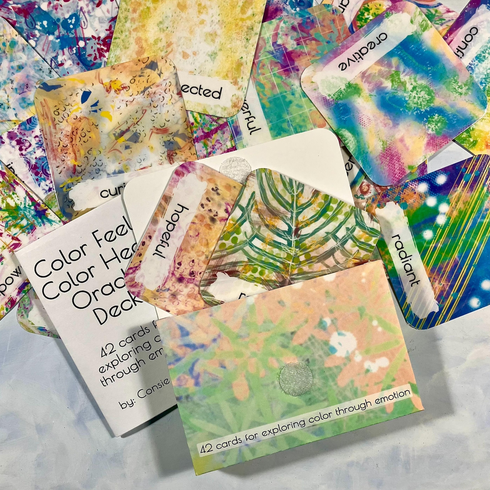 Printable Oracle Deck | Color Feel, Color Heal | Emotional Healing, Art ...