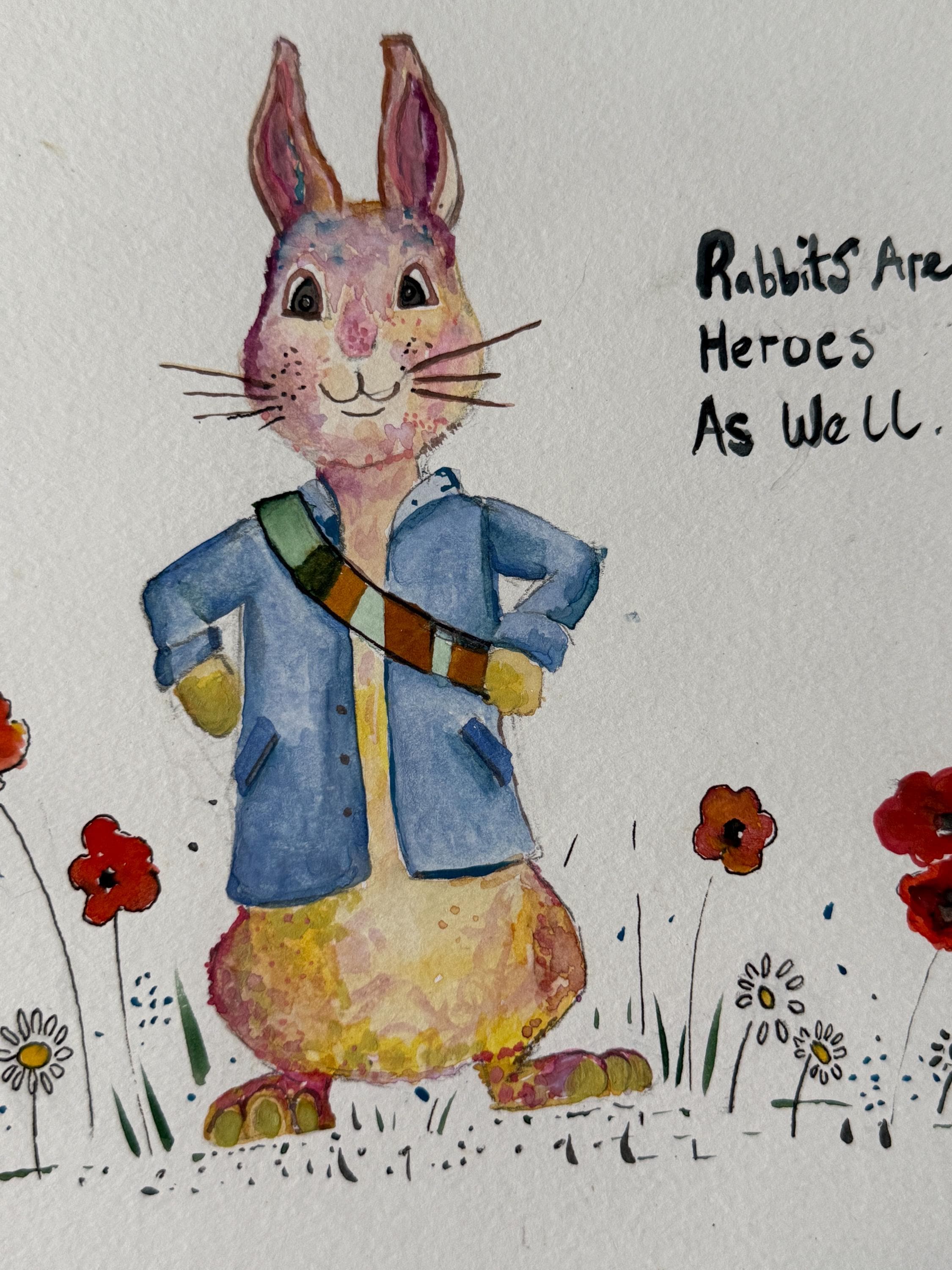 ピーターラビットの水彩画 オリジナル水彩画ピーターラビット：マルチカラーアート、A4 - Etsy 日本
