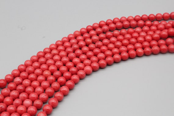 8mm Crimson Red Beads for Jewelry Making. Can Be Used to Make a Bracelet  for Your Favorite Sports Team, High School or College 