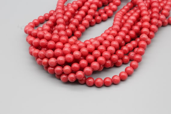 8mm Crimson Red Beads for Jewelry Making. Can Be Used to Make a Bracelet  for Your Favorite Sports Team, High School or College 