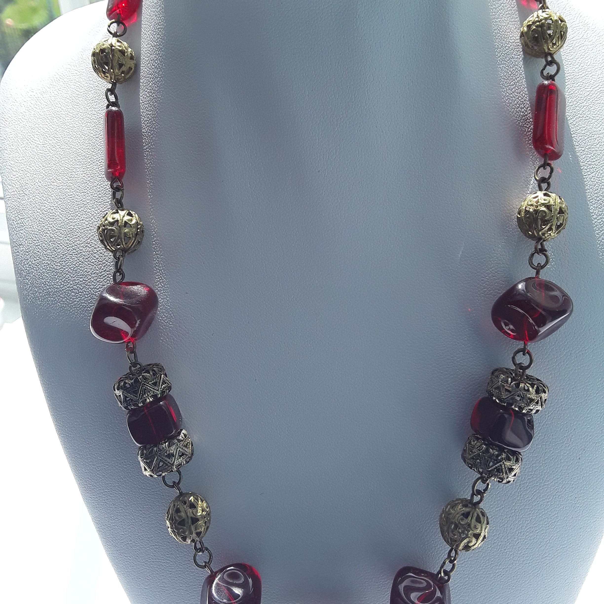 Vintage czech art deco necklace - Etsy 日本