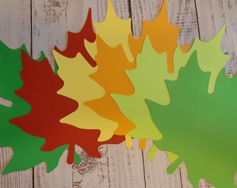 Jumbo Maple Leaf/ Large Leaf Cutout / Fall Leaf Decor/ Large Size Autumn Leaves/ Thanksgiving Decor/ Fall Wall Decor/ Paper Leaf Cutouts