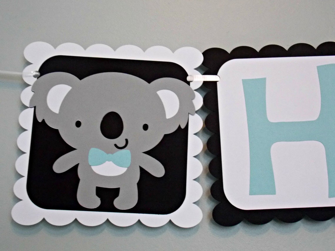 Koala Birthday Banner/ Baby Koala Bear Banner/boy Koala Etsy Canada