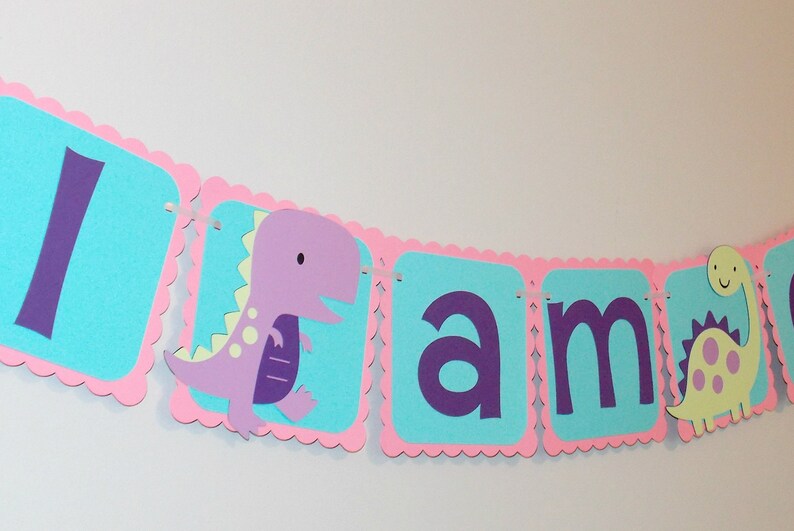 Baby Girl Dinosaur Birthday/ Girl Dinosaur Banner/ Dinosaur Etsy Canada