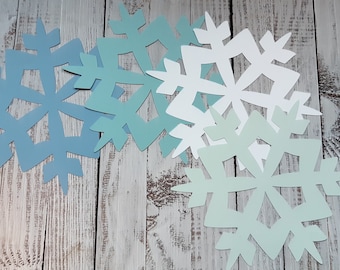 Large Snowflakes/ Frozen Snowflakes/ Snowflake Cut Outs/ Winter Craft Supplies/ Snowflake Confetti/ Snowflake Party Decor/ Snow Backdrop