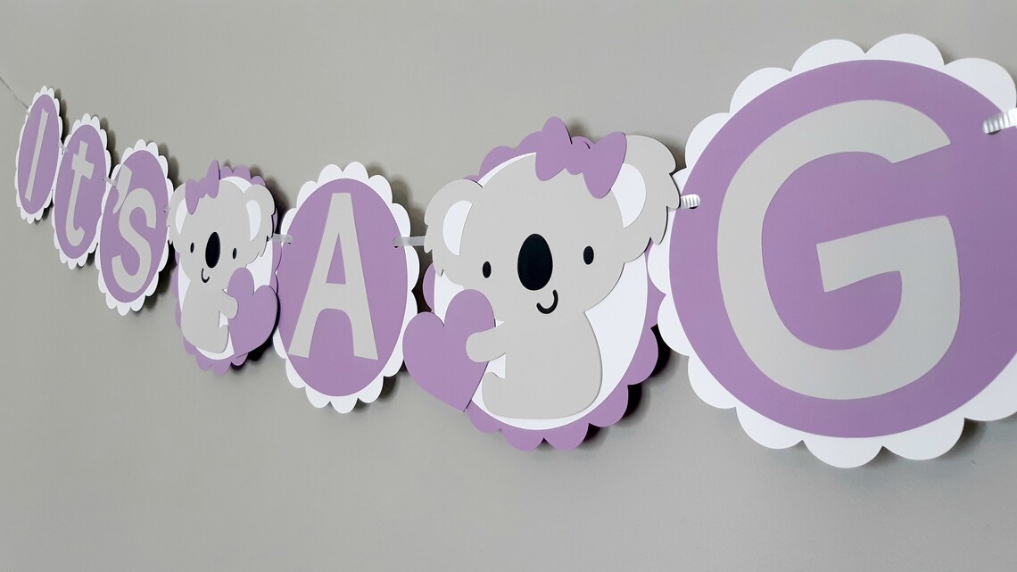 Koala Baby Shower Banner/ Koala Party Supplies/ I Am One Koala Etsy
