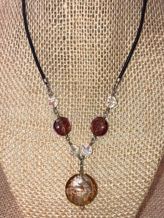 Artisan Glass Necklace - image 2