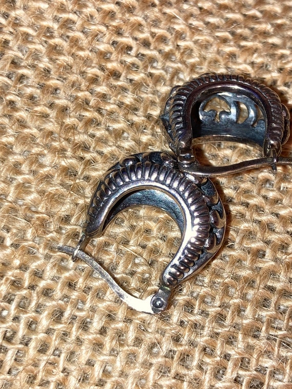 Scrolled Filigree Sterling Silver Petite Earrings