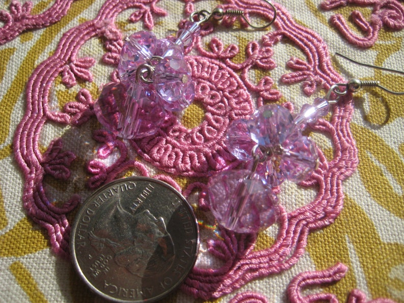 Crystal Violet Faceted Earrings image 3