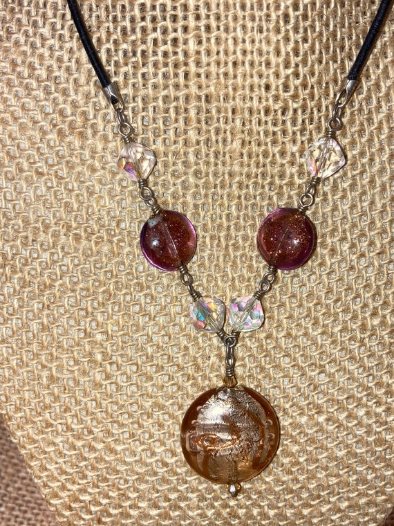 Artisan Glass Necklace - image 7